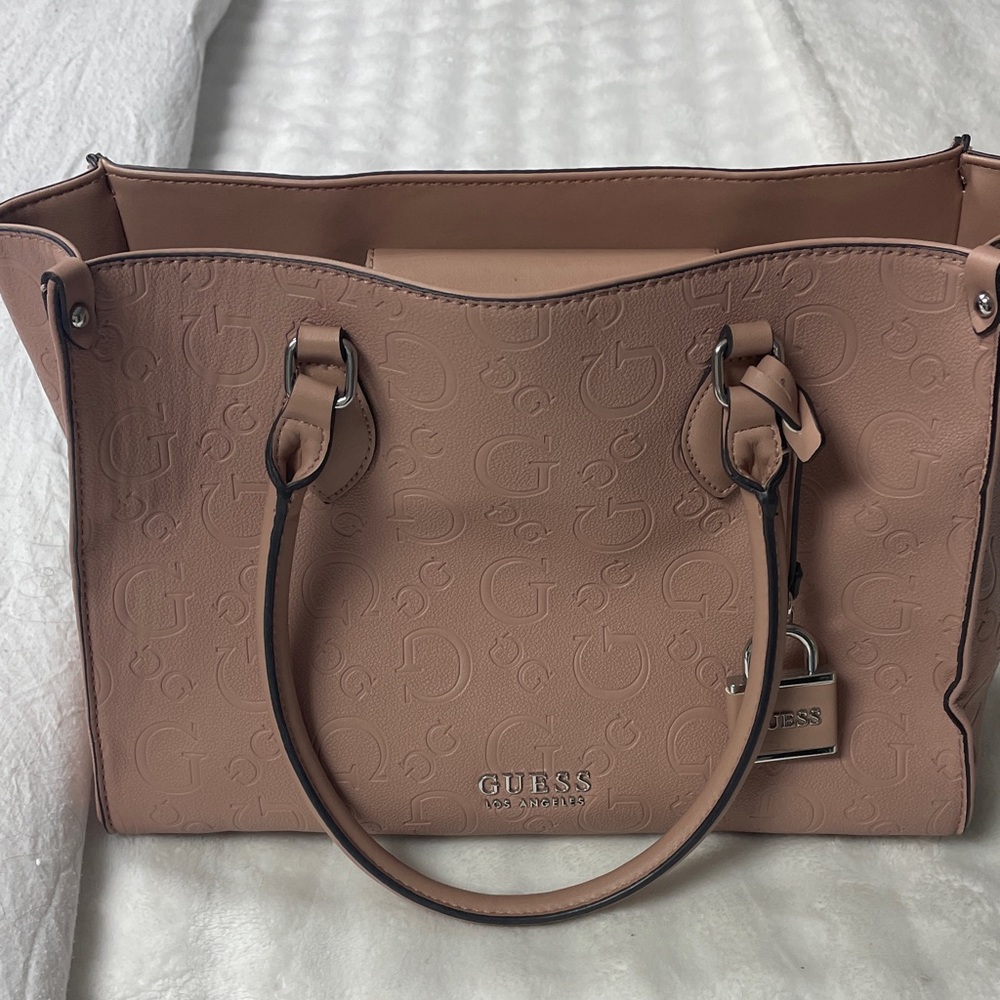 Guess Blush Embossed Tote Bag